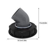 IBC Ton Barrel Cover With Plastic Cover With Venting Ton Barrel Plastic Cover Double Hole Tote Tank Lid Breath Cover Fitting raudona