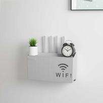Home Router Storage Box, Wireless WIFI, TV Set-Top Box Wall Mounted Storage Rack, For Living Room, Bedroom Sorting Storage šviesiai pilka spalva