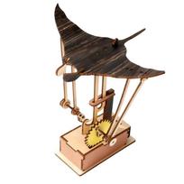 Wooden Electric Manta Ray Ornament Automaton With Lifelike Swimming Motion Ocean Decor For Home Desk Tabletop DIY Puzzle Gift