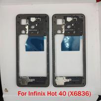 For Infinix Hot 40 40i 50 50i Note 40x Smart 8 9 Pro HD 4G 5G Middle Frame Housing Bezel Plate With Side Button Hot 40 Black gray