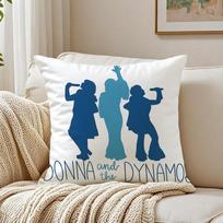Fun Musical Movie M-Mamma M-Mia Cushion Cover Linen Pillowcase Soft For Sofa Bed Home Room Decor Peach skin 18*18(CM)-1Pcs