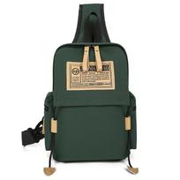 Unisex Cross-Border Casual Messenger Bag - Large Capacity, Fashionable, Lightweight Shoulder & Chest Bag for Trendy Students. One Size žalia