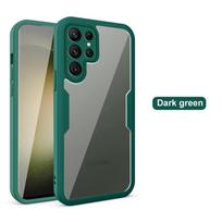 Prabangus 360 viso korpuso dėklas Samsung Galaxy S24 S23 S22 S20 Ultra Plus A53 5G A12 A13 S21 FE A52 silikoninis buferinis dėklas S22 Ultra žalia