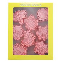 8 Pcs/Set Cute Insect Biscuit Mold 3D Bee Butterfly Ant Pattern Food-grade PP Sweet Pastry Biscuit Molds Home Kitchen Baking Mold Tool 8 Pcs