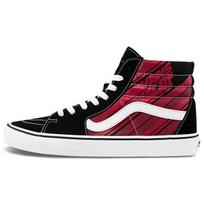 Vans SK8 Hi Retro Laisvalaikio Riedlenčių Batai Unisex Juodi Raudoni VN0A4U3C2C5 36.5 black