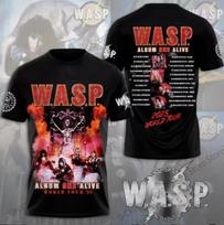 Marškinėliai Vintage WASP Rock Hip Hop 3D Spausdinti Neutralūs Marškinėliai Pavasariniai Retro Gatvės Trumpomis Rankovėmis Harajuku Laisvalaikio Amerikietiški Viršutiniai XXS