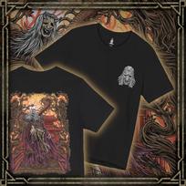 Sekiro: Shadows Die Twice Vintage Battle Scene Mock Neck Oversized T-Shirt | Unisex Samurai Gaming Streetwear Tee 4XL