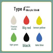 50ml Multi-color Acrylic Paint Set - Non-toxic, Ideal for Art Students & Children 50ml