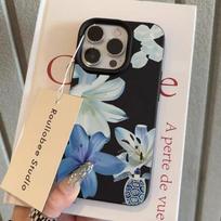 Leather Fashion Lily Flower Pattern Art Design Phone Case For IPhone 17 16 15 14 11 13 12 11 Pro 16E 17Air Pro Max Soft Cover iphone 17 Pro