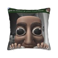 There Is Motion At Your Front Door Tung Sahur Tuff Meme Pillow Cover Kawaii Pillow Case For Room Bed Chair Print Pillowcases Peach skin 18*18(CM)-1Pcs