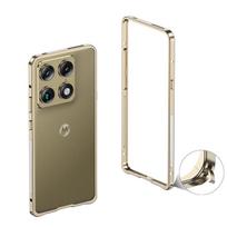 Nuimamas metalinis itin plonas apsauginis dėklas Motorola Signature 5G, metalinis rėmelis, smūgiams atsparus dangtelis, buferis Moto X70 Air Pro For Moto Signature auksas