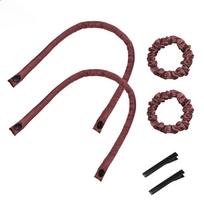 6Pcs Soft Hair Curlers No Heat Rollers Lazy Silk Curls Sleeping Headband Ties Heatless Curling Rod Headband Women Styling Tools tamsiai ruda spalva