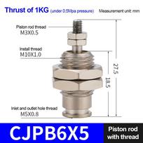 1Pcs Bore 6/10/15mm CJPB Pneumatic Cylinder Stroke 5-20mm Single Acting Thread Pneumatic Cylinder SMC Type Spring Return