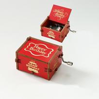 Valentine's Day Hand Crank Wooden Music Box Classical Crafts Carved Musical Box Gift Fashion Home Decoration