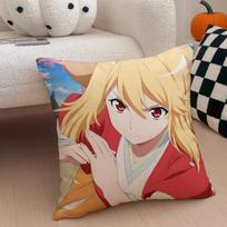Fantasy Chinese Anime F-Fox Spirit Matchmaker Cushion Cover Throw Pillow Cover Hidden Button Durable Polyester Chair Cushion Peach skin 18*18(CM)-1Pcs