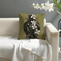 Hot Vintage Vase Print Pillow Case Natural Linen Organic Fabric Double-Sided Printing Sofa Home Decor Cushion Cover Peach skin 18*18(CM)-1Pcs
