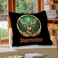 J-Jagermeisteres Logo Pillow Covers Cartoon Sofa Decorative Home Double-Sided Printing Short Plush Cute Cushion Cover Peach skin 18*18(CM)-1Pcs