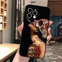Telefono dėklas, skirtas iPhone 14 Pro Max 13 12 11 Pro Max Xs Xr X 12mini 14 Plus Se Skull Skeleton Woman Case Funda iphone 13