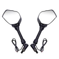 1 pora universalaus motociklo 10 W LED šviesos vairo kaukolės rankos modelio vaiduoklis, pritaikytas motociklo galinio vaizdo šoninio stiklo veidrodėliui black