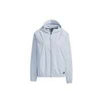 Adidas Street Windbreaker Hoodie Jacket Women Outerwear Light-Blue GP0669 S gray