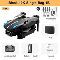 Naujas KY907 Mini Drone HD dvigubos kameros kliūčių išvengimo aerofotografija Optofluidic padėties reguliavimo keturkopterio Rc žaislo dovana vaikams Single camera 1 battery juoda