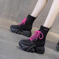 2025 M. Pavasaris Moteriški Batai su Storu Padu, Ankle Boots, Rudeniniai Laisvalaikio Batai, Moteriški 7cm Aukštakulniai Platforminiai Batai, Moteriški Sportbačiai 34 rožinė