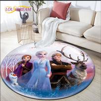 Animacinis Frozen Apvalus Kilimas Svetainei Kilimai Plotinis Kilimas Durų Kilimėlis Miegamojo Kilimas Kilimėlis Vaikams Kilimai Svetainei 60cm
