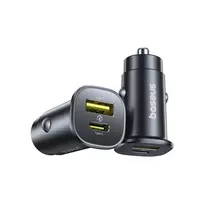 Baseus GoTrip Car Charger | 30W | USB-C, USB-A | black