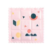 Cartoon Print Cooling Ice  Pad Seat Cover Cushion Summer Cool Mat For Bedroom Living Room Pink polygon #1