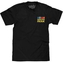 Tee Luv Men's South Park Cartoon Character Cast T-Shirt S juoda