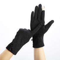 Spring Lady Stretch Anti Uv Slip Resistant Lace Gloves  Sunscreen Gloves Driving Glove smėlis