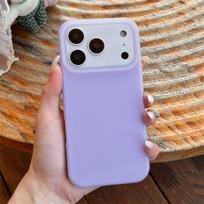 iPhone 17 Pro Max Frosted Jelly Liquid Silicone Protective Case iPhone 15 Pro Max violetinė