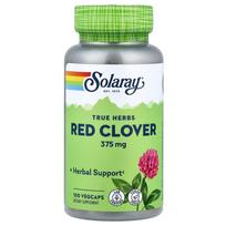 Solaray True Herbs Red Clover 375mg Veggie Capsules, 100 Count