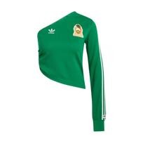 Adidas Originals FW25 Mexico Bringback Jersey 9 Three Stripes Pullover Slim Fit Off Shoulder Casual Long Sleeve Football Shirt Women tops KE2298 L