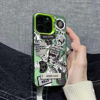 Silver IMD Apple Phone Case for 16 Pro/15/14/13 Pro/13/12/11 with Large Hole Design - Cross-border Edition iPhone 8 Plus