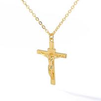 Krikščionių Jėzaus kryžių karoliai moterims Vyrams nerūdijančio plieno grandinėlės Choker Religion Cross Pakabukai Papuošalai Malda Krikšto dovanos