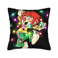 P-Pumuckls Pillow Case Vintage Pillow Cover Comfy Pillowcases For Couch Sofa Bedroom Peach skin 18*18(CM)-1Pcs