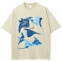 Unisex Vintage Manta Graphic Y2k Summer T Shirts Men's Cool Hip Hop Washed Oversized T-shirt Unisex Gothic Streetwear 3XL įvairiaspalvis
