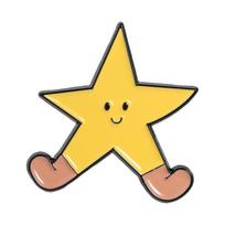 Cute Sun Star Moon Doll Enamel Pins Cartoon Toy Character Brooches Lapel Badge Fashion Jewelry Accessories Gift for Kids Friends