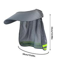 reflective safety helmet visors Shade Neck Shield Helmet Sun Shade Reflective Stripe Summer Sun Protection for Working Men