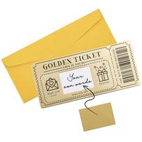 Scratch Off Ticket Golden Ticket Scratch-off Card Raffle Gift Surprise Scratch-off Card with Envelope Party Favor Concert Ticket balta