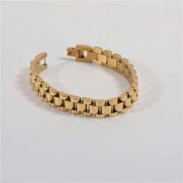 Super 18K aukso ir sidabro juostelės apyrankė, pareiškianti nerūdijančio plieno juvelyrika 10mm  18cm beige