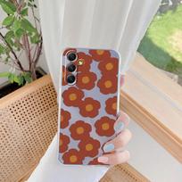 Gėlėmis margintas minkšto silikono skaidrus dėklas Xiaomi Redmi 13C Note 13 Pro Samsung A55 A54 A34 S24 M35 iPhone 15 kameros apsauginis smūgiams atsparus dangtelis Samsung Galaxy S20 FE