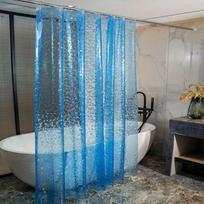 1Pc 3D Pebble Design Plastic Shower Curtain Lining, Thin Lightweight Ice Cube Plastic Bathroom Shower Room Inner Curtain Pack of 1