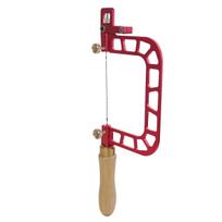 Rankinis pjūklas su kumšteliniu įtempikliu Aliuminio lydinio rėmas Pjūklas su deimantine viela Figūriniai pjūklai Keramika Stiklas Metalas Tikslus pjovimas Red and 12pc blades