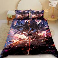 Anime Popular Dragon Ball Goku Child Bedding Set Baby Duvet Cover Sets Bedclothes Twin Single King Kids Adult Gift EU Single(135*200cm)3pcs