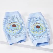 Baby Knee Pads 1 Pair - Thin Summer Crawling Protection, Anti-Fall Learning to Walk Gear for Infants & Toddlers dangaus mėlyna spalva