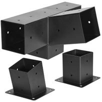 4x4 colių pergolos laikiklio rinkinys, vidinis 3,5x3,5, 4 krypties kampuoti laikikliai, „pasidaryk pats“ stulpas