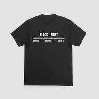 Black T-Shirt Armor Weight Value Gamer RPG Stats Funny T-Shirt 4XL