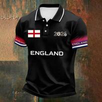 Classic Football Polo Shirt for Men 2026 Print Mens Polo Shirts Short Sleeve Dress Shirts for Men Tshirts Shirts for Men L juoda